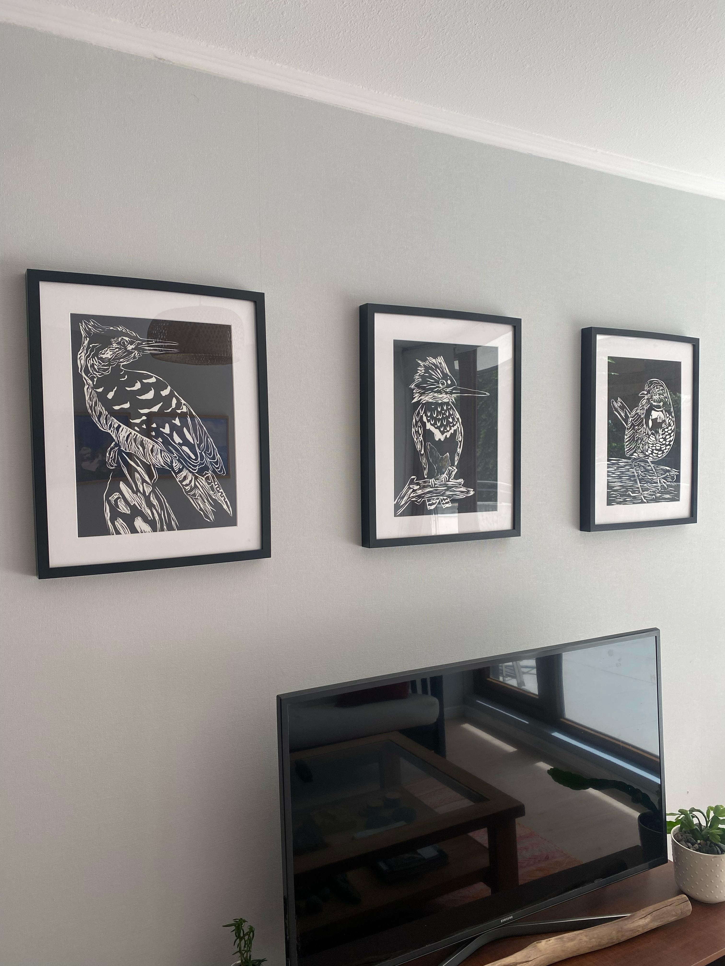 Prints Triptico aves 30x40