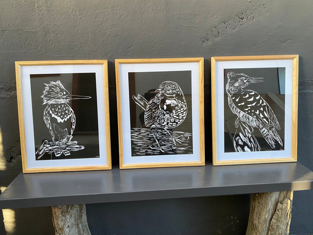 Prints Triptico aves 30x40